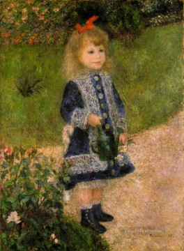 una niña con una regadera Pierre Auguste Renoir Pinturas al óleo